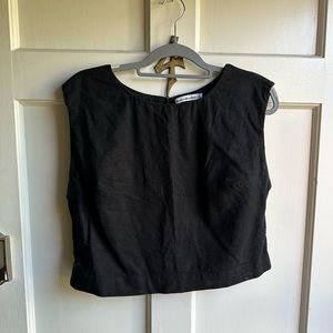 A&F Linen-Blend Shell Set Top